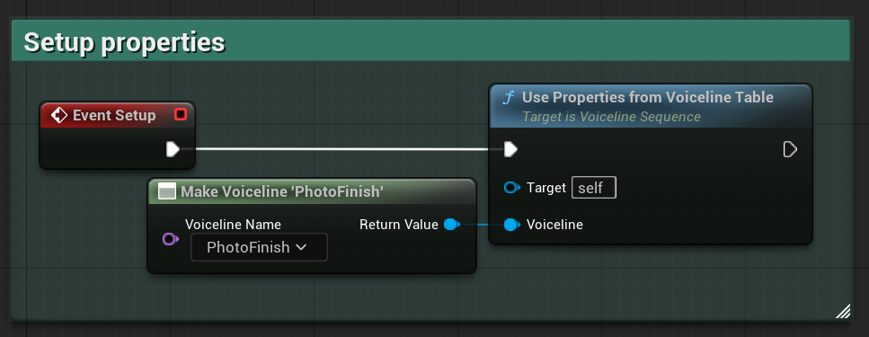 Example screenshot of using properties from the data table