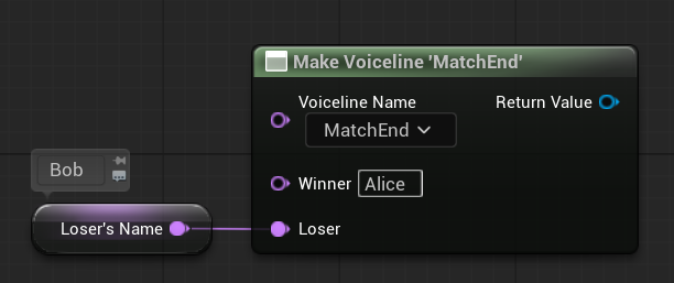 Example of specifying a voiceline